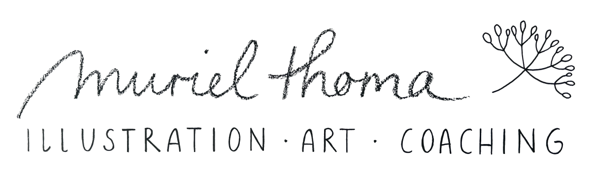 Muriel Thoma Logo Handschrift mit Blüte